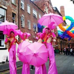 Pink Stilt Walkers