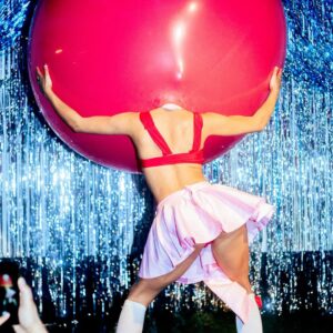 Giant balloon head comedy cabaret act